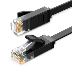 Płaski kabel sieciowy UGREEN 	NW102 Ethernet RJ45, Cat.6, UTP, 10m (czarny)