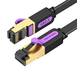 Płaski kabel sieciowy UTP CAT7 Vention ICABL RJ45 Ethernet 10Gbps 10m czarny