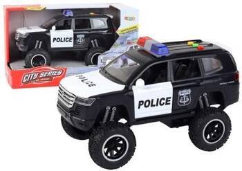 Pojazd raptor policja czarny dźwięk światła