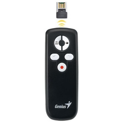 Prezenter 2.4Ghz, media pointer, USB, plug & play, czarny