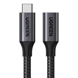 Przedłużacz USB 3.2 Ugreen US372 męski USB-C do żeński USB-C Gen 2 0,5m (czarny)