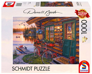 Puzzle 1000 PQ Domek nad jeziorem Darrel Bush 112719