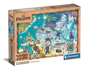 Puzzle 1000 compact Disney maps Frozen