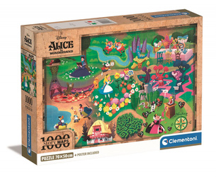Puzzle 1000 compact Disney maps alice