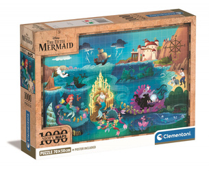 Puzzle 1000 compact Disney maps little mermaid