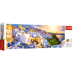 Puzzle 1000 panorama Zachód słońca na Santorini Grecja 29054