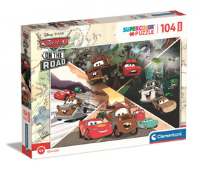 Puzzle 104 maxi super color Disney cars on the road 23774
