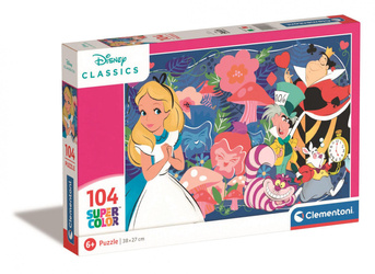 Puzzle 104 super kolor Disney classics Alice 25748