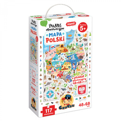 Puzzle 117 obserwacyjne Mapa Polski CzuCzu