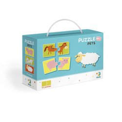 Puzzle 12 Duo Połówki Zwierzęta DOP300115