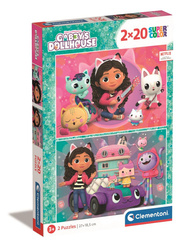Puzzle 2 x 20 super color Gabby's dollhouse 24802