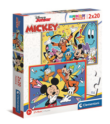 Puzzle 2 x 20 super kolor Mickey 24791