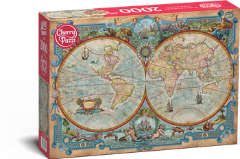 Puzzle 2000 CherryPazzi Great Discoveries World Map 50125