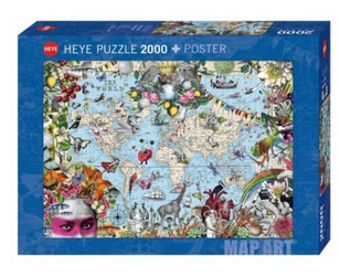 Puzzle 2000 Dziwny świat (Puzzle+plakat)