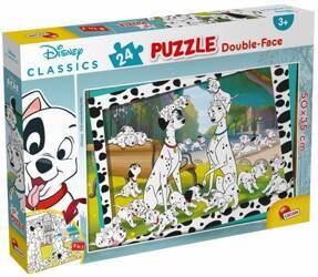 Puzzle 24 plus double-face 101 Dalmatyńczyków 304-86214