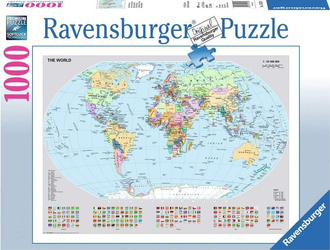 Puzzle 2D 1000 Polityczna mapa świata 15652
