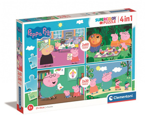 Puzzle 2x20+2x60 super kolor Peppa Pig 24799