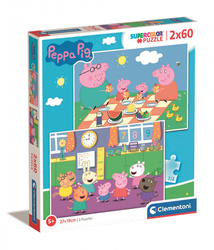 Puzzle 2x60 super kolor Peppa Pig 24793