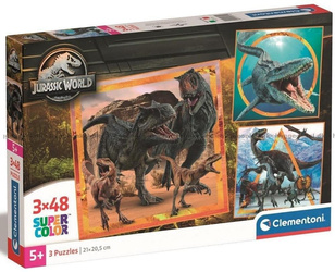 Puzzle 3 x 48 Super Kolor Jurassic World 25314