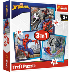 Puzzle 3w1 Pajęczy przyjaciele Disney Marvel Spiderman 34874