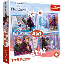 Puzzle 4w1 (35,48,54,70) Podróż w nieznane Frozen 2 34323