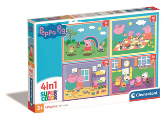 Puzzle 4w1 super color Peppa Pig 21516