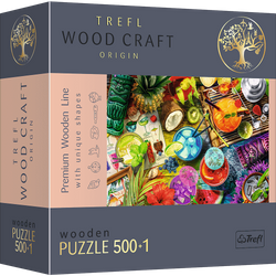 Puzzle 500+1 drewniane Kolorowe koktajle 20154