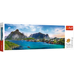 Puzzle 500 panoramiczne Archipelag Lofoty Norwegia 29500