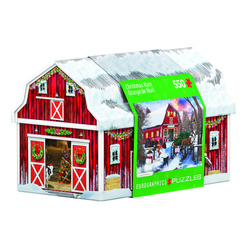 Puzzle 550 TIN Christmas Barn 8551-5665