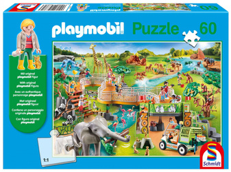 Puzzle 60 Playmobil Zoo + figurka 109951
