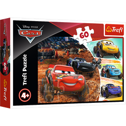 Puzzle 60 Zygzak Mcqueen z przyjaciółmi Cars 3 17327