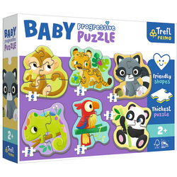 Puzzle Baby Progressive Zwierzęta exotic 44005