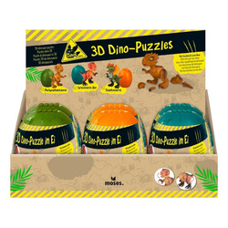 Puzzle Dino 3D w jajku MIX