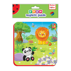 Puzzle piankowe magnetyczne Zoo RK5010-04