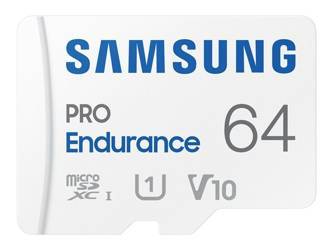SAMSUNG PRO Endurance microSD Class10 64GB incl adapter R100/W30 up to 35040 hours