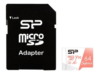 SILICON POWER memory card Superior Micro SDXC 64GB UHS-I A3 V30