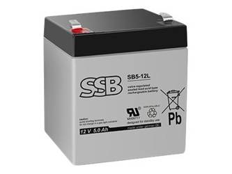 SSB SB 5-12L SSB akumulator 12V/5Ah T2 - faston 6,3 mm