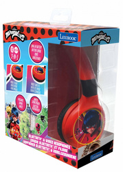 Składane słuchawki Miraculous 2 w 1 Bluetooth i przewodowe z zabezpieczeniem głośności dla dzieci HPBT010MI