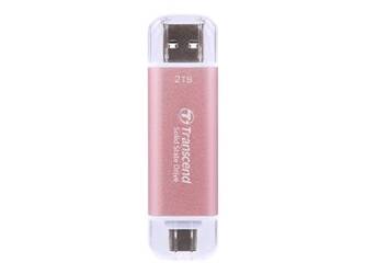 TRANSCEND ESD310P 512GB External SSD USB 10Gbps Type C/A Pink