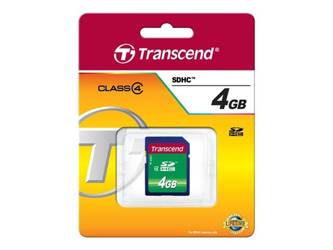 TRANSCEND TS4GSDHC4 Transcend karta pamięci SDHC 4GB Class 4