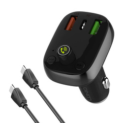 Transmiter FM LDNIO Bluetooth C704Q 2USB, USB-C + kabel USB-C - USB-C