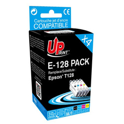 UPrint kompatybilny ink / tusz z C13T128, E-128 PACK, 1xblack/1xcyan/1xmagenta/1xyellow, 4x10ml