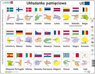 Układanka Unia Europejska - Flagi, stolice