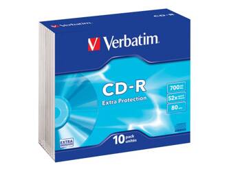 VERBATIM 43415 Verbatim CD-R   slim jewel case 10 700MB 52x DataLife