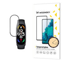 Wozinsky Full Glue Xiaomi Mi Band 7 szkło hartowane na ekran czarny