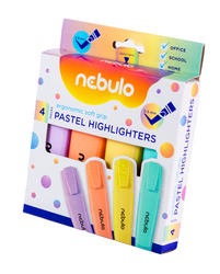 Zakreślacz pastelowy Nebulo 4 sztuki mix