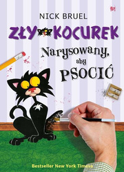 Zły kocurek narysowany aby psocić